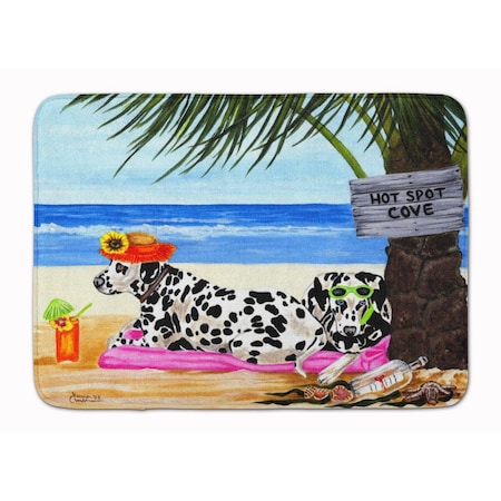 Carolines Treasures Hot Spot Cove Beach Dalmatian Machine Washable Memory Foam Mat AMB1342RUG
